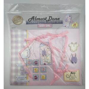 Paper Pizazz Almost Done Scrapbook Page Kit Baby Girl 12x12 22 Pieces 2005